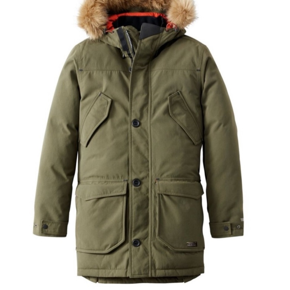 L.L. Bean maine moutain Men’s green parka size Medium